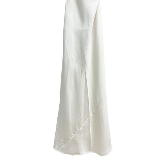 Lulus Effortlessly Sensational White Satin Backless Maxi Dress size XXS NWT - Picture 2 of 9